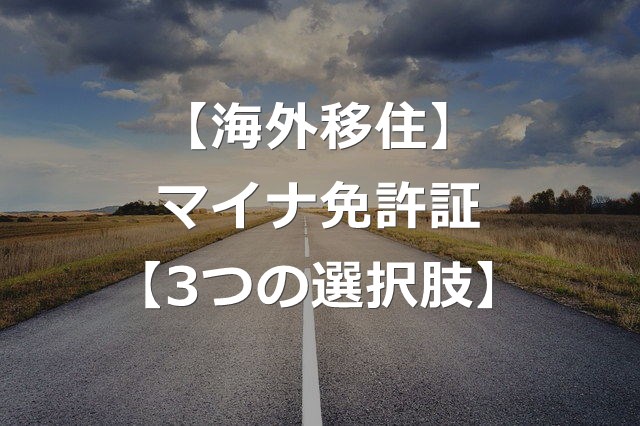 マイナ免許証の選択肢3つと、海外での影響【メリット・デメリット】
