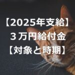 【2025年3万円給付金】もらえる時期と支給対象【3つの申請方法】