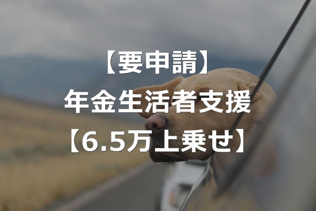 【要申請】年金生活者支援給付金で、6.5万円の上乗せ支給！