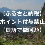 【ふるさと納税】楽天提訴で、ポイント付与禁止は撤回・緩和も