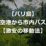 【バリ島】激安で乗れる公共路線バス【空港から市内の乗り方】