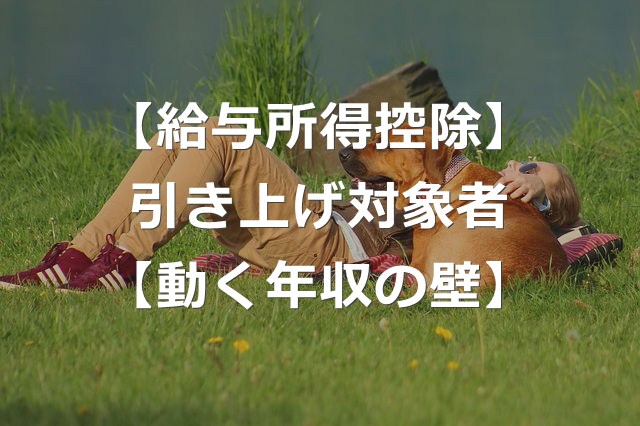 【住民税・所得税】給与所得控除の引き上げ対象者と動いた年収の壁