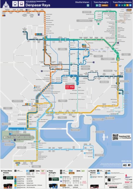 トランスメトロデワタの路線図