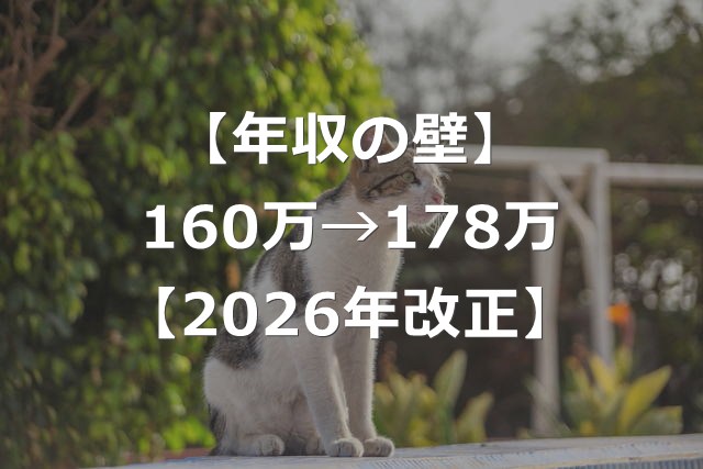 【2026年】年収の壁、160万円→168万or178万へ引き上げ
