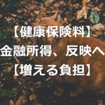 金融所得、健康保険料に反映へ【高齢者vs現役世代とNISA】