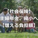 主婦年金（第3号）、縮小の検討開始へ【負担額+改正時期】