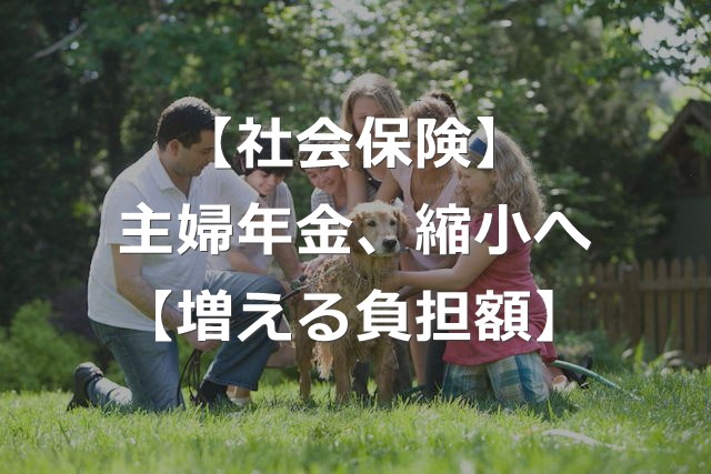 主婦年金（第3号）、縮小の検討開始へ【負担額+改正時期】
