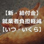 新・給付金制度、いつ・いくらもらえるか【就業者負担軽減支援金】