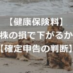 株で損したら、健康保険料は下がるのか【確定申告すべきか】